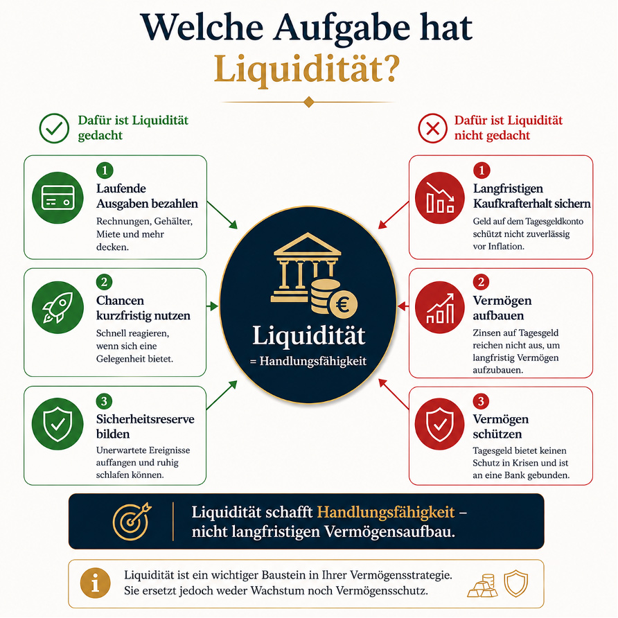 Welche Aufgabe hat Liquidität?